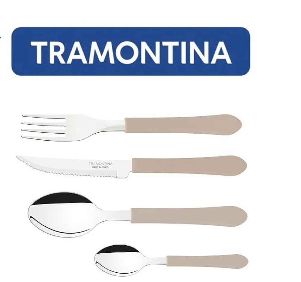 Kit Restaurante 48 Talheres Tramontina Cinza