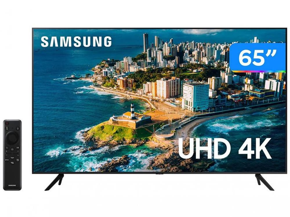 Smart TV 65” UHD 4K LED Samsung 65CU7700 - Wi-Fi Bluetooth Alexa 3 HDMI