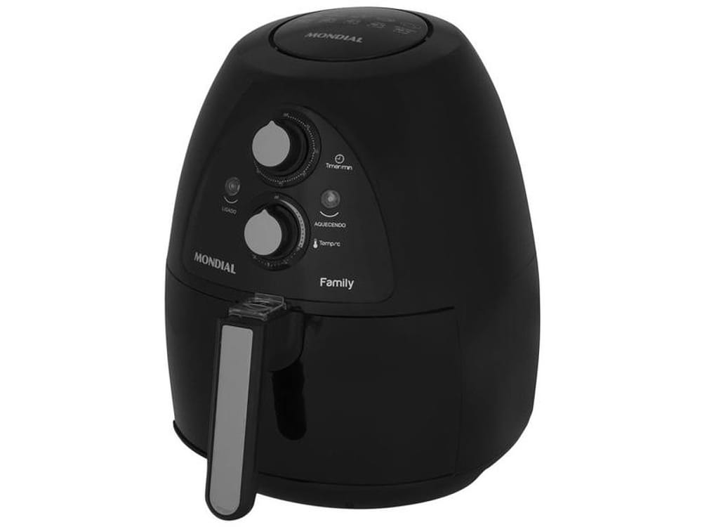 Fritadeira Elétrica Sem Óleo/Air Fryer Mondial - NAF-05 Preta 4L com Timer