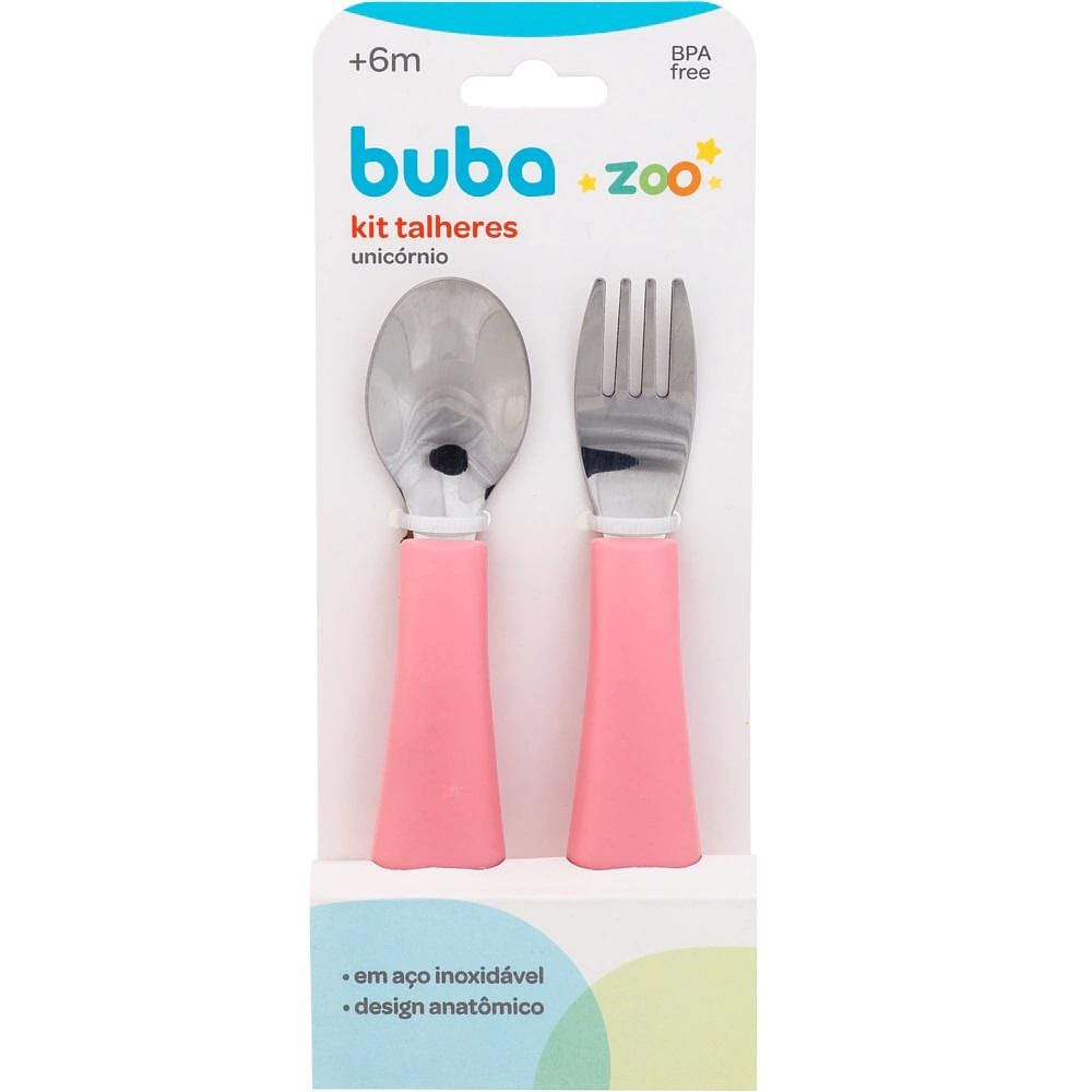 Kit Talher Bubazoo Rosa - Buba