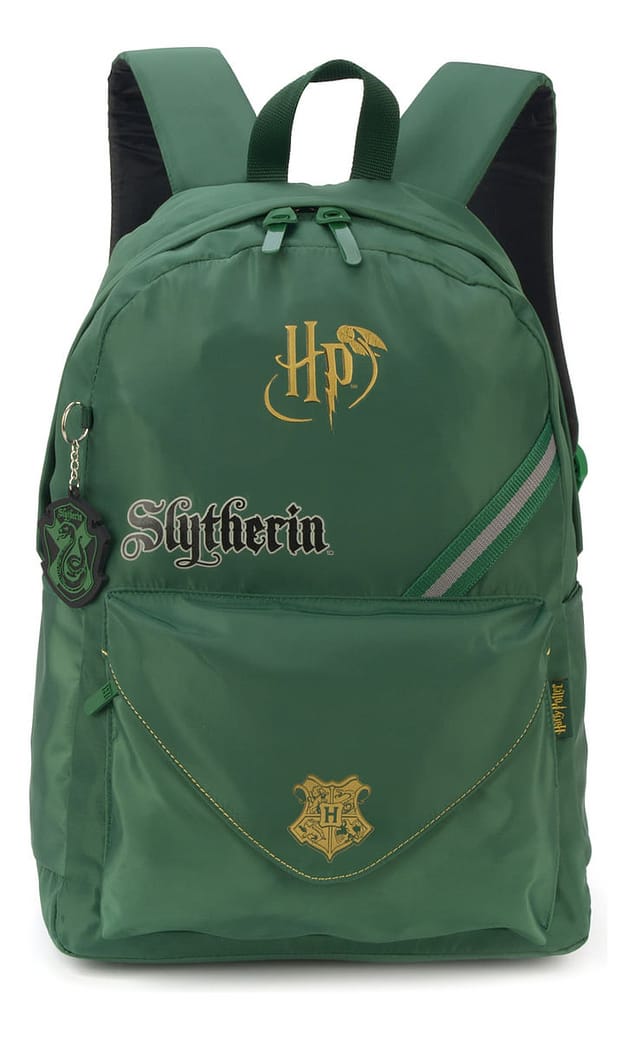 Mochila Escolar Sonserina Verde Harry Potter - Luxcel