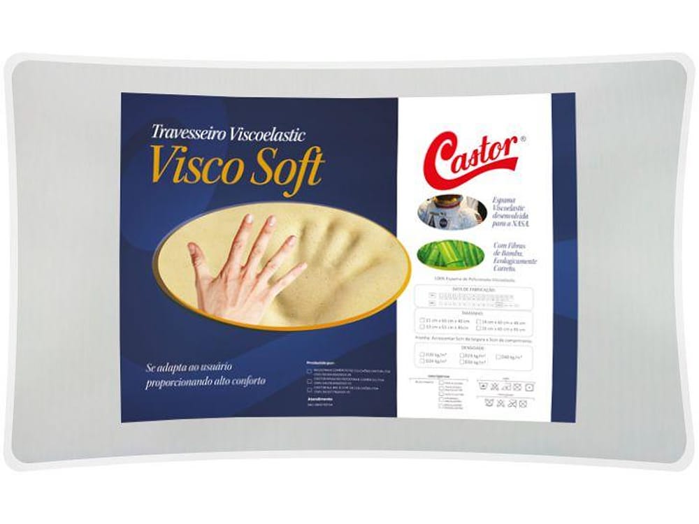 Travesseiro Castor Visco Soft New Viscoelástico