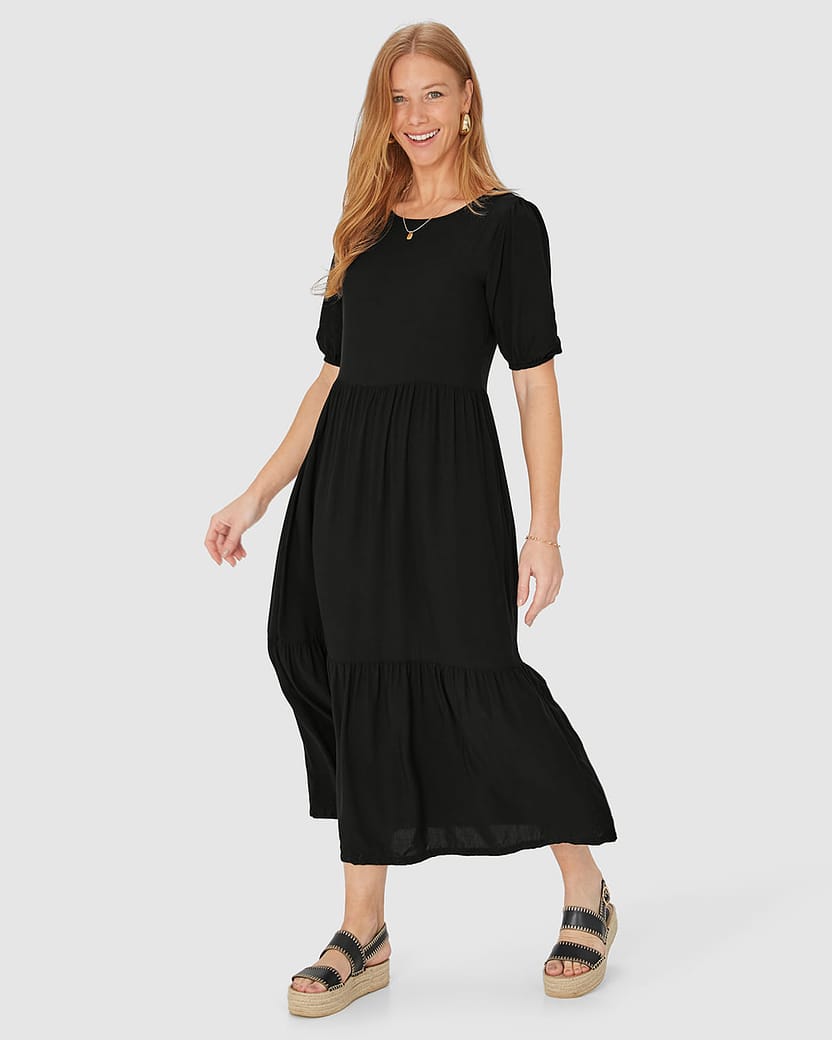 Vestido Midi Feminino Marias Em Viscose