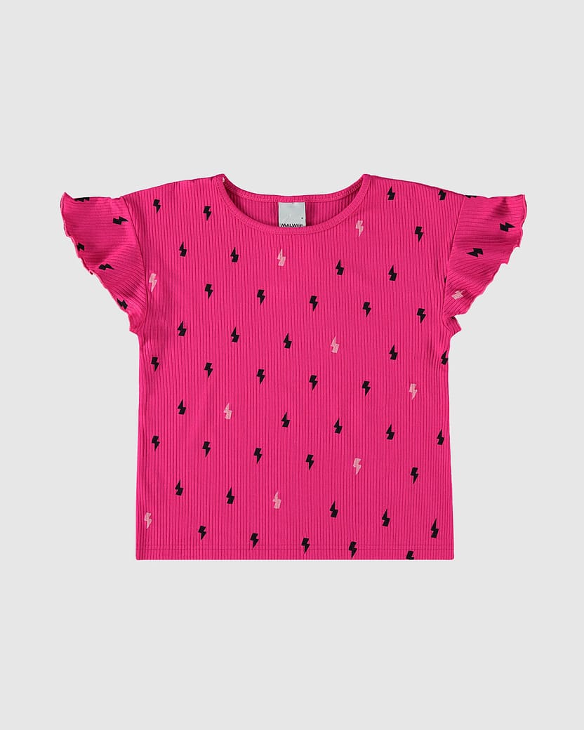 Blusa Infantil Menina Ampla Em Malha Viscose Canelada Malwee Kids