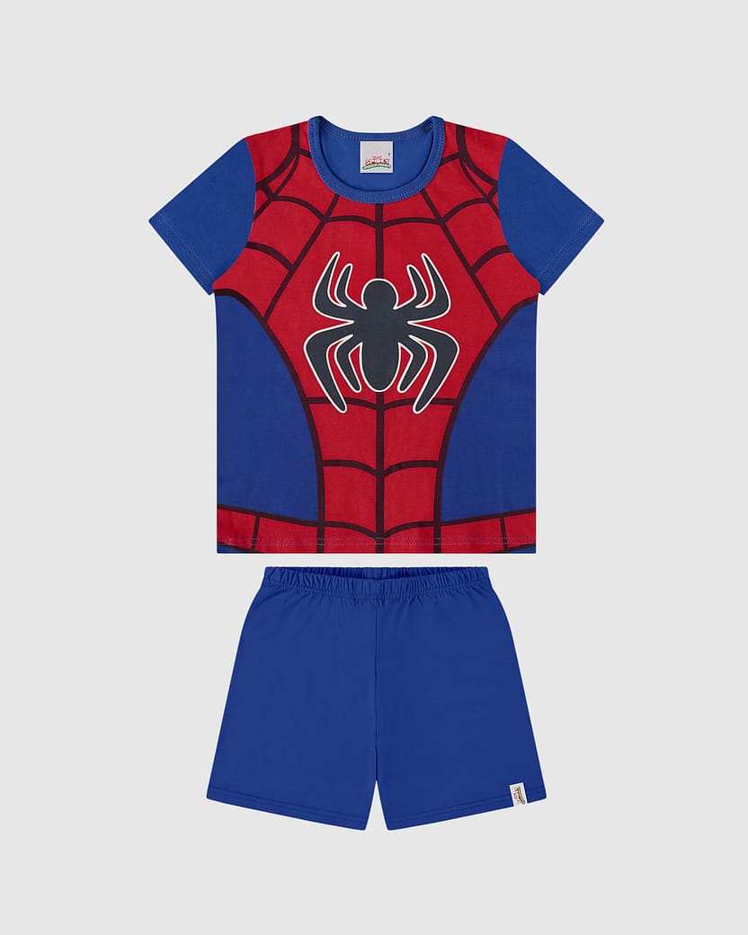 Pijama Infantil Menino Homem-Aranha Marvel Em Algodão Malwee Kids