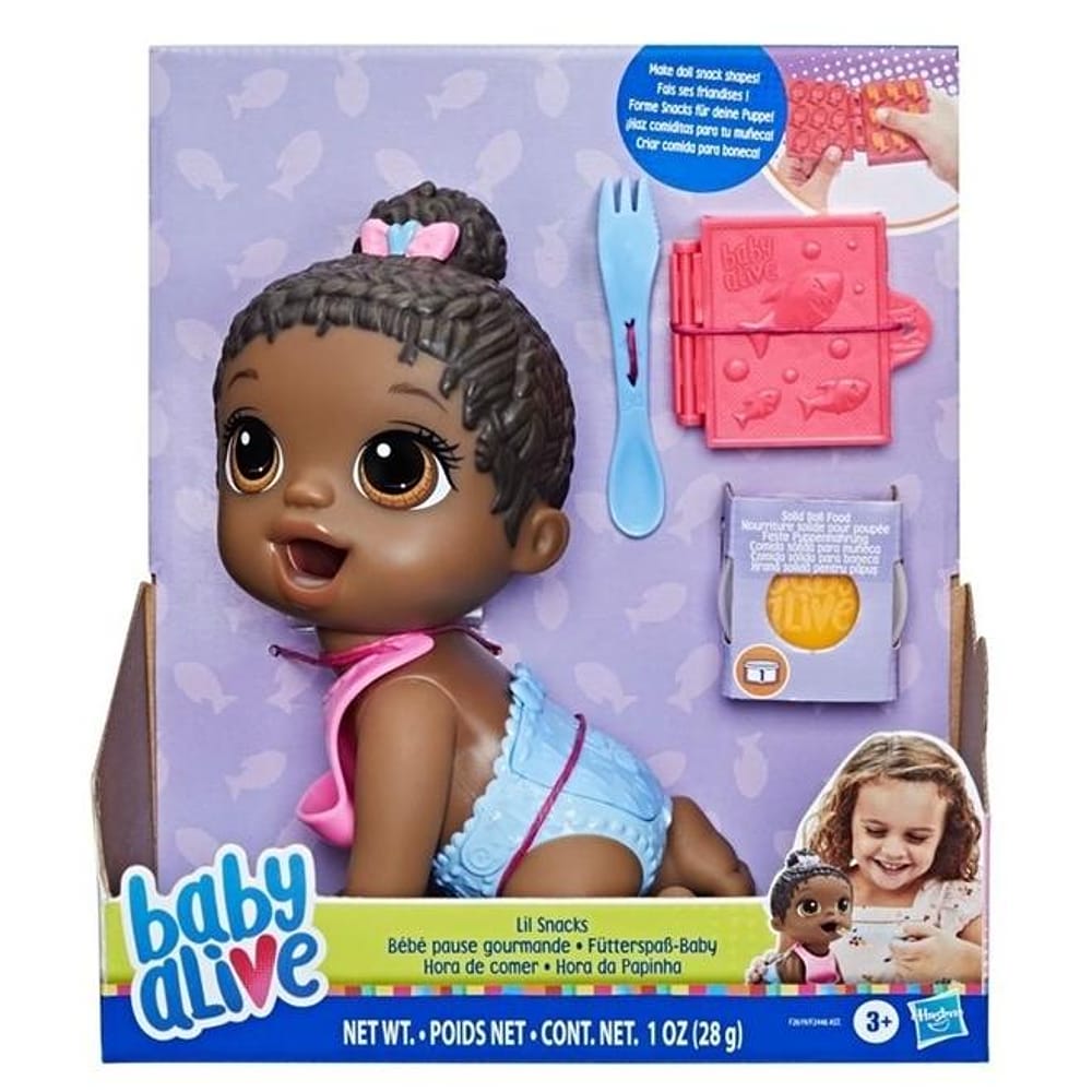 Boneca Baby Alive - Papinha Lil Snacks Negra F2617 - Hasbro