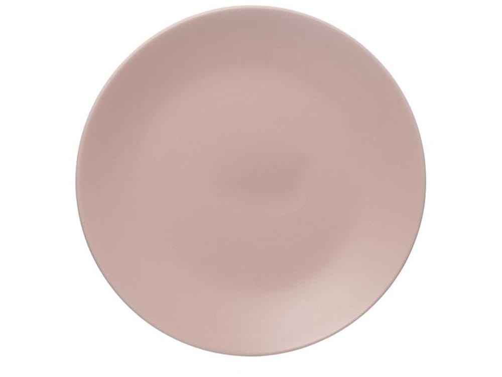 Prato Raso de Cerãmica Rosa de Sobremesa Redondo 18,5cm Hauskraft Charlotte