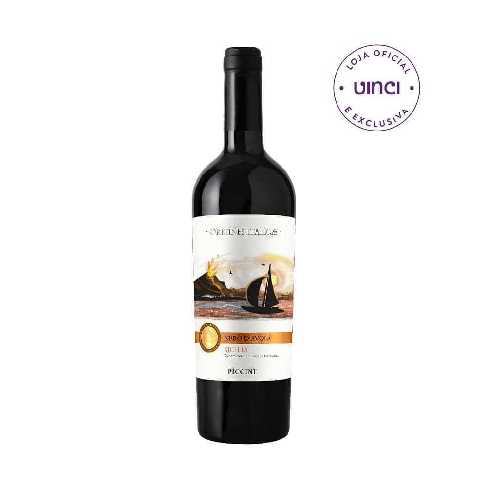 Vinho Origines Italicae Nero d'Ávola Sicilia DOC 2021 (Piccini) 750ml